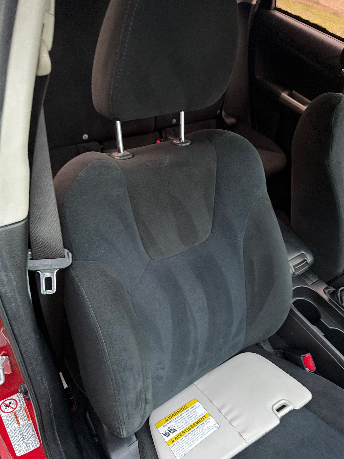 Interior after detailing with clean upholstery