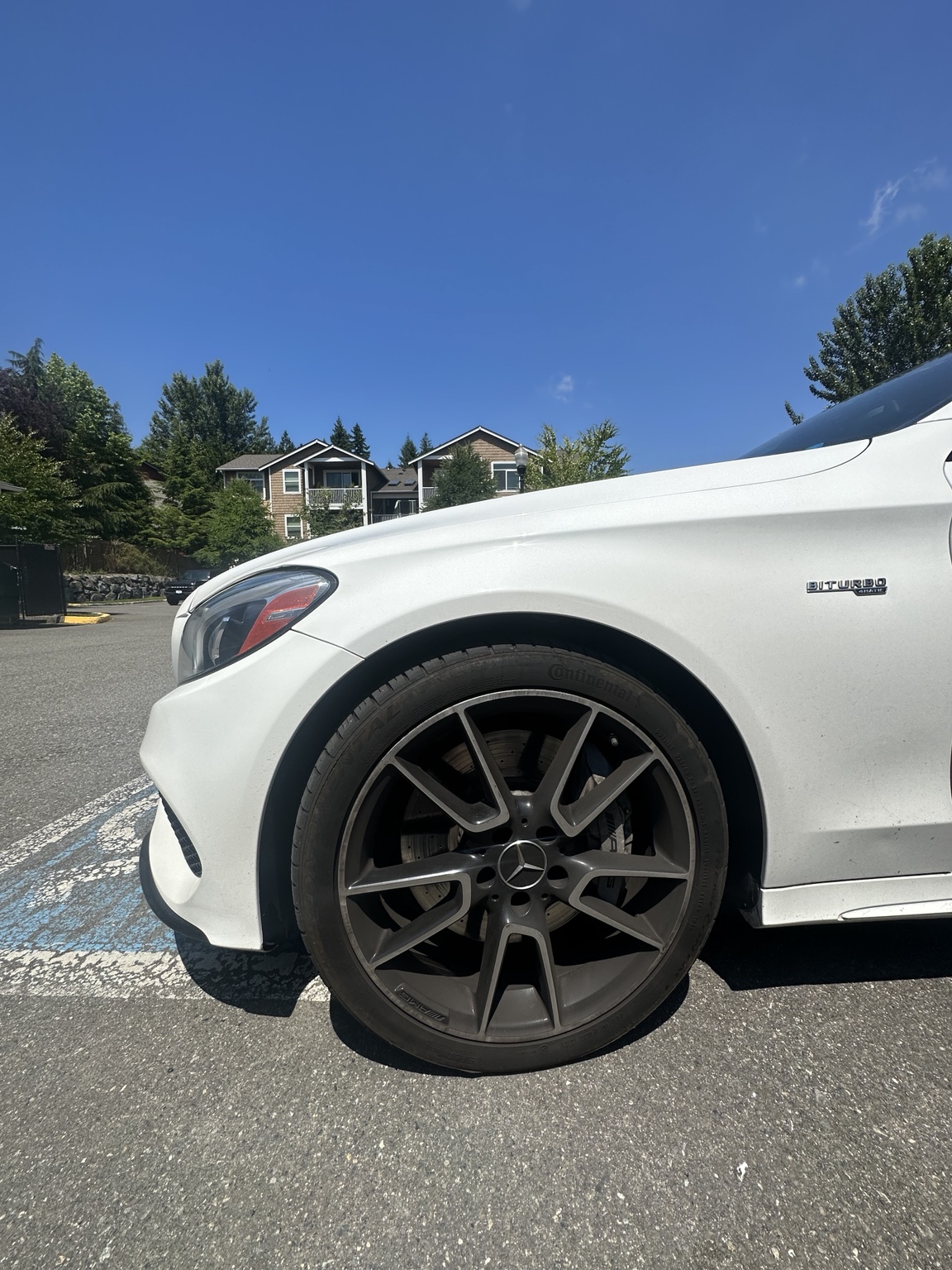 Mercedes wheel before detailing